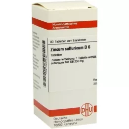 ZINCUM SULFURICUM D 6 pastillas, 80 uds