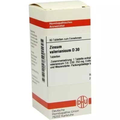 ZINCUM VALERIANICUM D 30 comprimidos, 80 uds