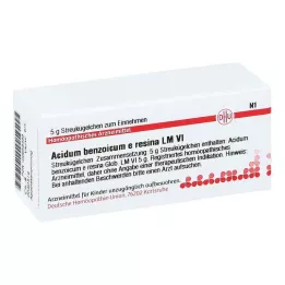 ACIDUM BENZOICUM e resina LM VI Glóbulos, 5 g
