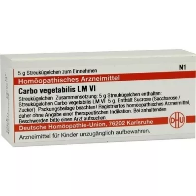 CARBO VEGETABILIS LM VI Glóbulos, 5 g