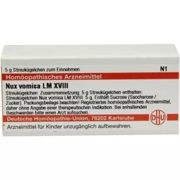 NUX VOMICA LM XVIII Glóbulos, 5 g