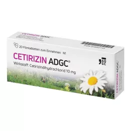 CETIRIZIN ADGC Comprimidos recubiertos, 20 unidades