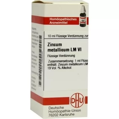 ZINCUM METALLICUM LM VI Dilución, 10 ml