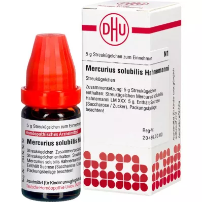 MERCURIUS SOLUBILIS Hahnemanni LM XXX Glóbulos, 5 g