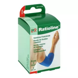 RATIOLINE venda de fijación aguda cohesiva 8 cmx4 m azul, 1 ud