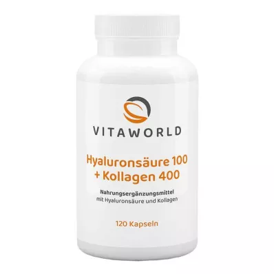 HYALURONSÄURE 100+Colágeno 400 Cápsulas, 120 Cápsulas