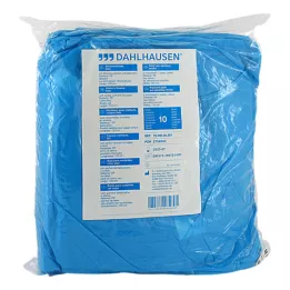 BESUCHERKITTEL con puño de punto para atar 120x144 cm azul, 10 uds
