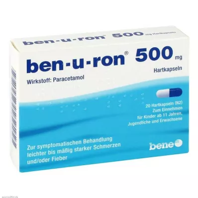Ben-U-Ron 500 mg cápsulas, 20 piezas Ben-U-Ron 500 mg cápsulas, 20 piezas