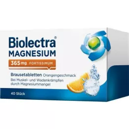 BIOLECTRA Magnesio 365 mg fortissimum Naranja, 40 uds