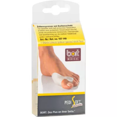 Separador de dedos Bort Pedisoft con protección para juanetes trans., 1 pieza
