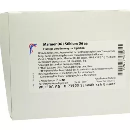 MARMOR D 6/Stibium D 6 aa Ampollas, 5X10 ml