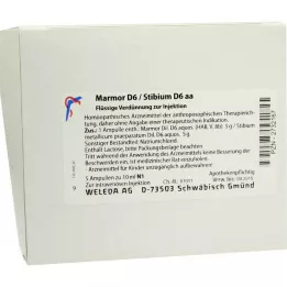MARMOR D 6/Stibium D 6 aa Ampollas, 5X10 ml