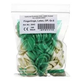 FINGERLING Látex OP Talla 5, 100 unidades