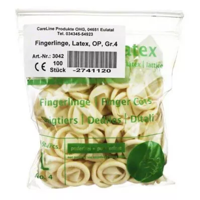 FINGERLING Látex OP Talla 4, 100 unidades FINGERLING Látex OP Talla 4, 100 unidades