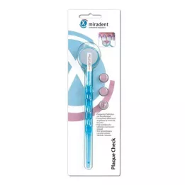 MIRADENT Plaquetest Mira2+espejo azul transparente, 1 ud