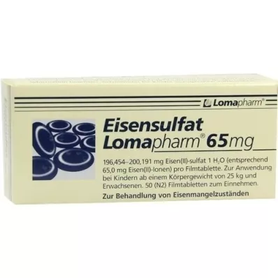 EISENSULFAT Lomapharm 65 mg comprimido recubierto, 50 uds