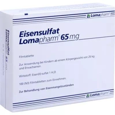 EISENSULFAT Lomapharm 65 mg comprimido recubierto, 100 uds