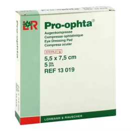 PRO-OPHTA Compresas 5,5x7,5 cm estériles individuales, 5 uds