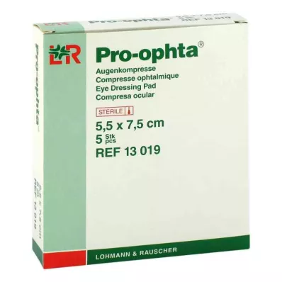 PRO-OPHTA Compresas 5,5x7,5 cm estériles individuales, 5 uds