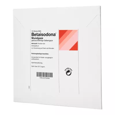 BETAISODONA Gasa para heridas 10x10 cm, 10 uds BETAISODONA Gasa para heridas 10x10 cm, 10 uds