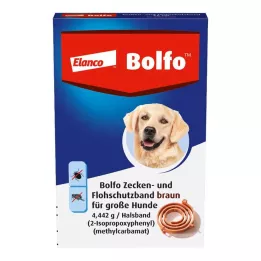 BOLFO Banda antipulgas marrón para perros grandes, 1 ud