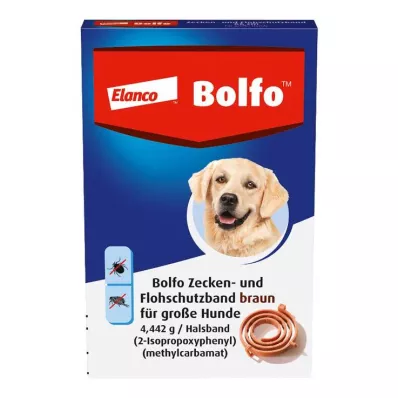 BOLFO Banda antipulgas marrón para perros grandes, 1 ud