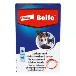 BOLFO Banda antipulgas marrón para perros/gatos pequeños, 1 ud