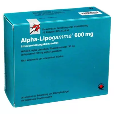 Solución de infusión Alpha Lipogamma 600, 10x24 ml
