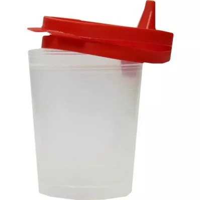 Vaso para orina con tapa a presión, 1 pieza
