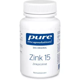 PURE ENCAPSULATIONS Zinc 15 cápsulas de picolinato de zinc, 180 cápsulas