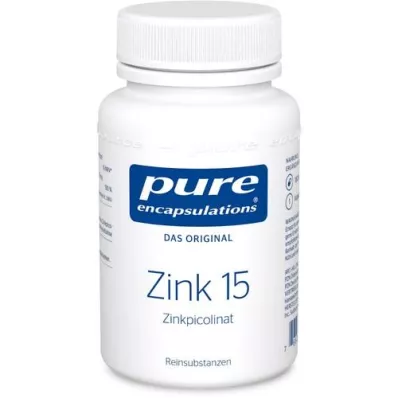 PURE ENCAPSULATIONS Zinc 15 cápsulas de picolinato de zinc, 180 cápsulas