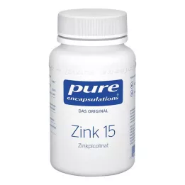 PURE ENCAPSULATIONS Zinc 15 cápsulas de picolinato de zinc, 180 cápsulas