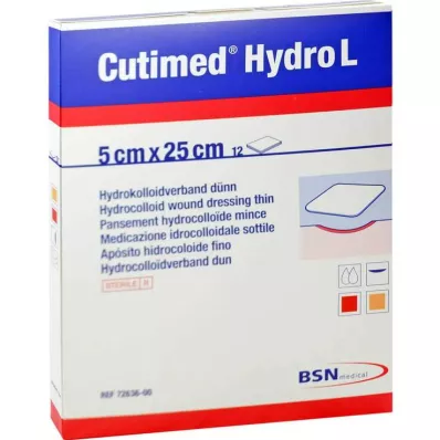Cutimed Hydro L Hydrok.Ver.5x25cm delgado, 12 PCS