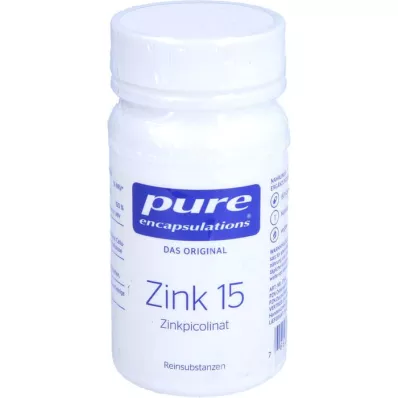 PURE ENCAPSULATIONS Zinc 15 Picolinato de Zinc Cápsulas, 60 Cápsulas