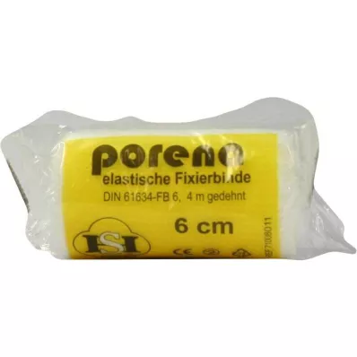 Vendaje de gasa elástica Porena 6 cm violonchelo blanco, 1 pieza