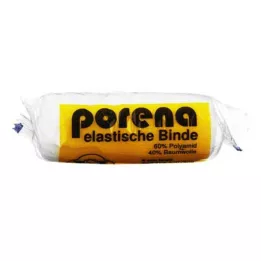 PORENA Venda de gasa elástica 8 cm blanca con cello, 1 ud