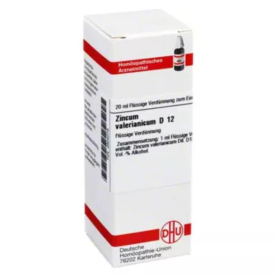 ZINCUM VALERIANICUM D 12 Dilución, 20 ml