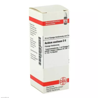 DHU Dilución de Acidum oxalicum D 6, 20 ml