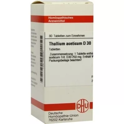 THALLIUM ACETICUM D 30 comprimidos, 80 uds
