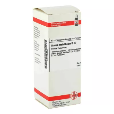 AURUM METALLICUM Dilución D 10, 50 ml AURUM METALLICUM Dilución D 10, 50 ml