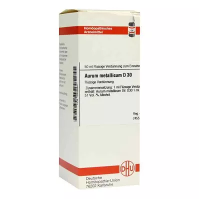 AURUM METALLICUM D 30 Dilución, 50 ml AURUM METALLICUM D 30 Dilución, 50 ml
