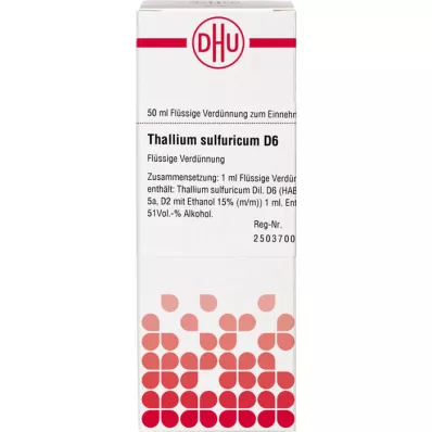 THALLIUM SULFURICUM D 6 Dilución, 50 ml