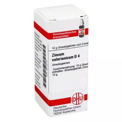 DHU Zincum valerianicum D 4 glóbulos, 10 g