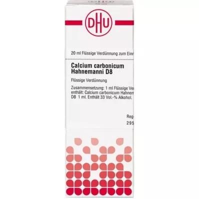 CALCIUM CARBONICUM Hahnemanni D 8 Dilución, 20 ml