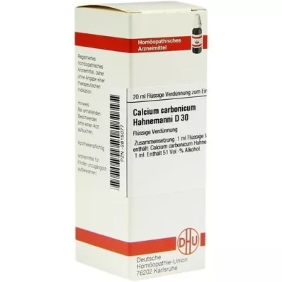 CALCIUM CARBONICUM Hahnemanni D 30 Dilución, 20 ml