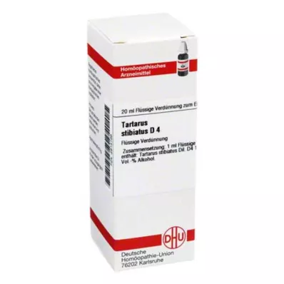 TARTARUS STIBIATUS Dilución D 4, 20 ml