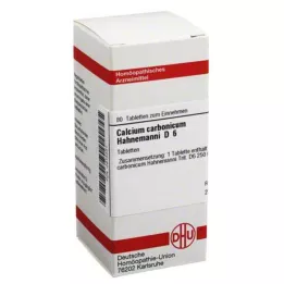 CALCIUM CARBONICUM Hahnemanni D 6 Comprimidos, 80 uds
