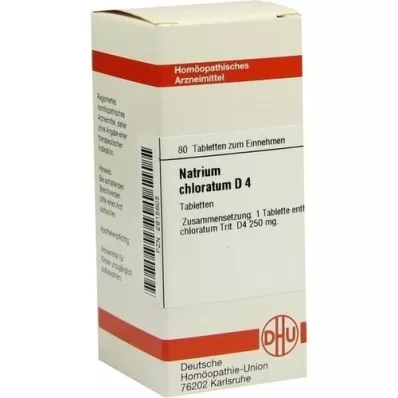 NATRIUM CHLORATUM D 4 tabletas, 80 uds