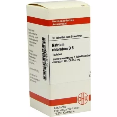 NATRIUM CHLORATUM D 6 pastillas, 80 uds