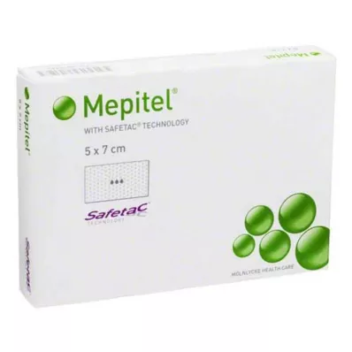 MEPITEL Apósito de malla de silicona 5x7 cm estéril, 5 uds